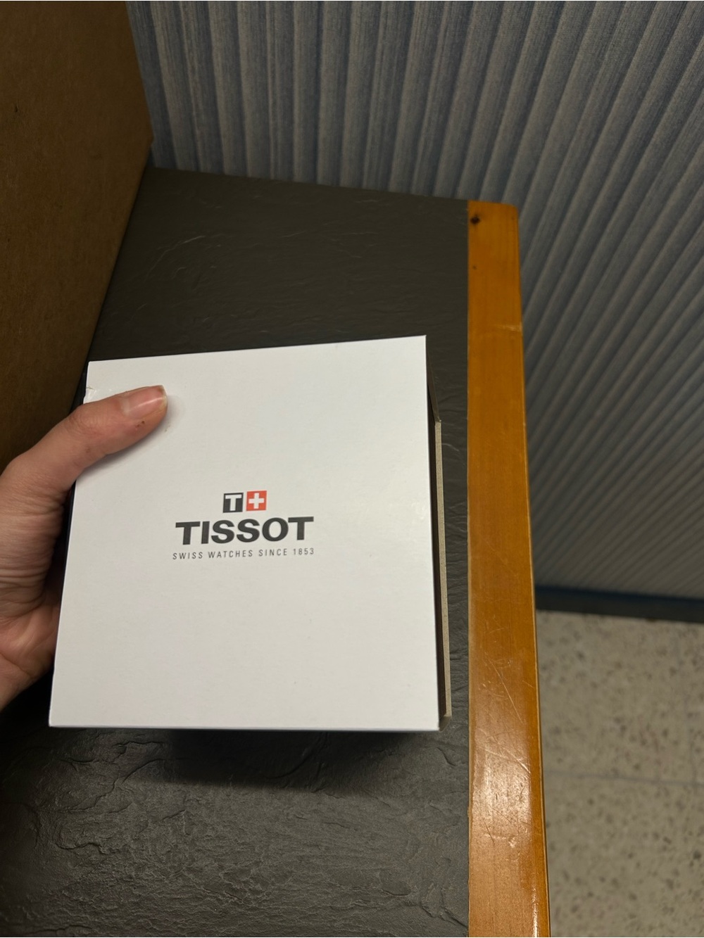 Tissot White Box with Red Logo